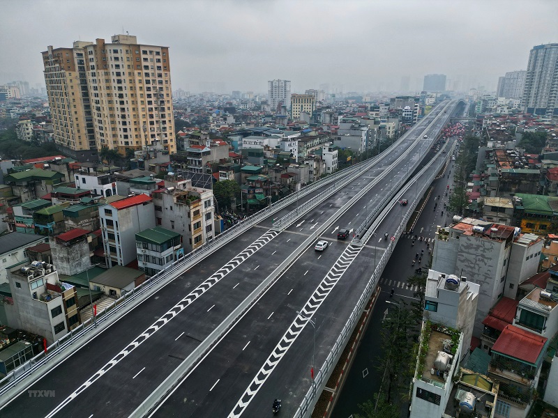 Tuyến đường Vành đai 2 trên cao vừa thông xe đầu năm 2023